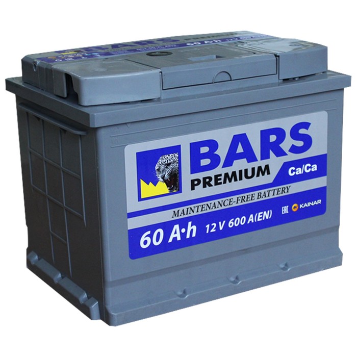 АКБ BARS 60 Ач о/п 6СТ-60.0 VL (низкая)