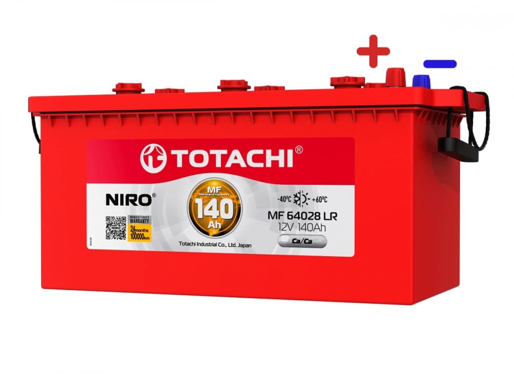АКБ TOTACHI NIRO MF 64028 LR   140а/ч, евро , поляр. обратная 3 (JIS R)
