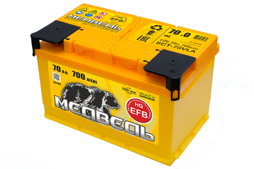 АКБ Медведь Silver Ca/Ca 6СТ-70.0 VLA о/п EFB (низкая)