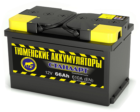 АКБ Тюмень 66 Ач 6СТ-66L Standard (низк)