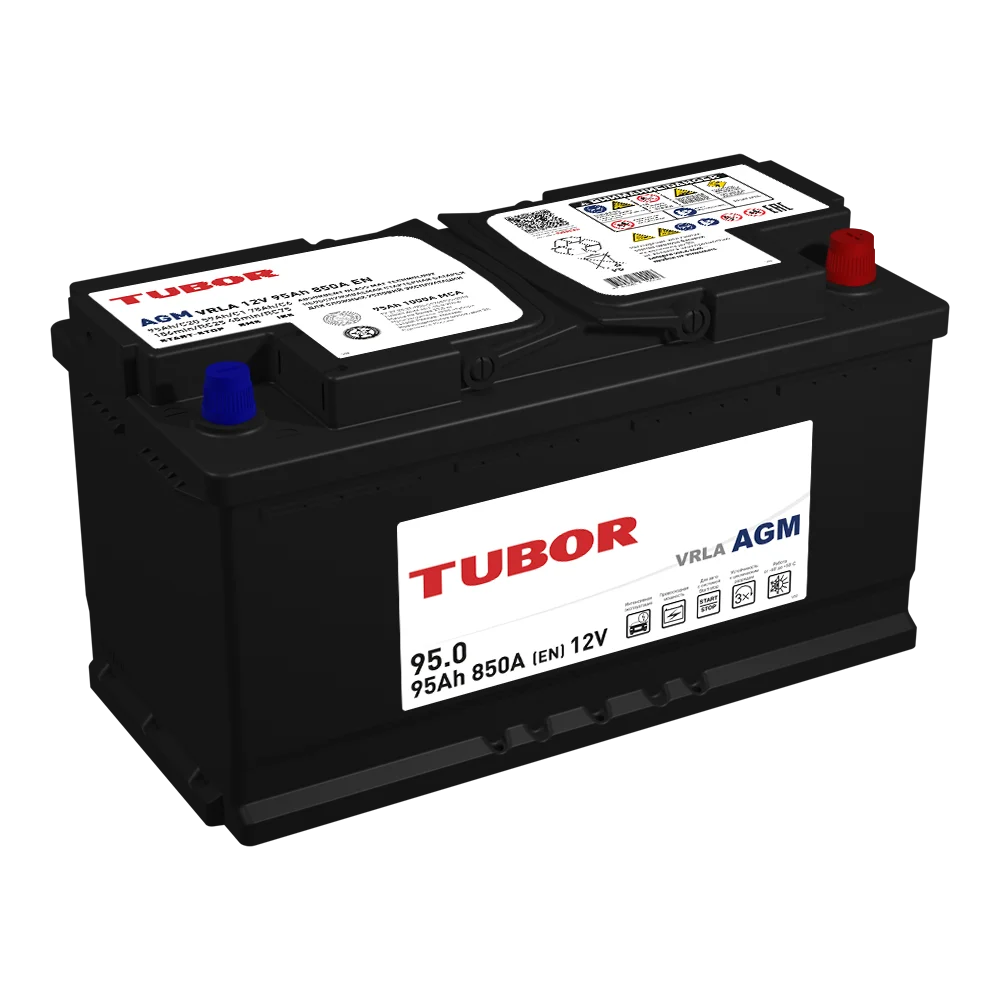 АКБ 6СТ - 95 Ач TUBOR AGM VRLA Euro
