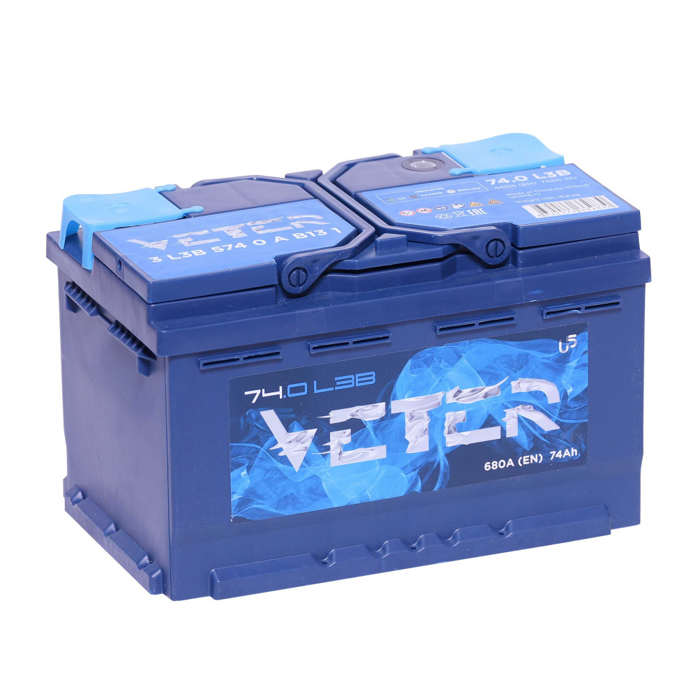 АКБ VETER NEW 74 Ач о/п 6СТ-74.0 VL (низкая)