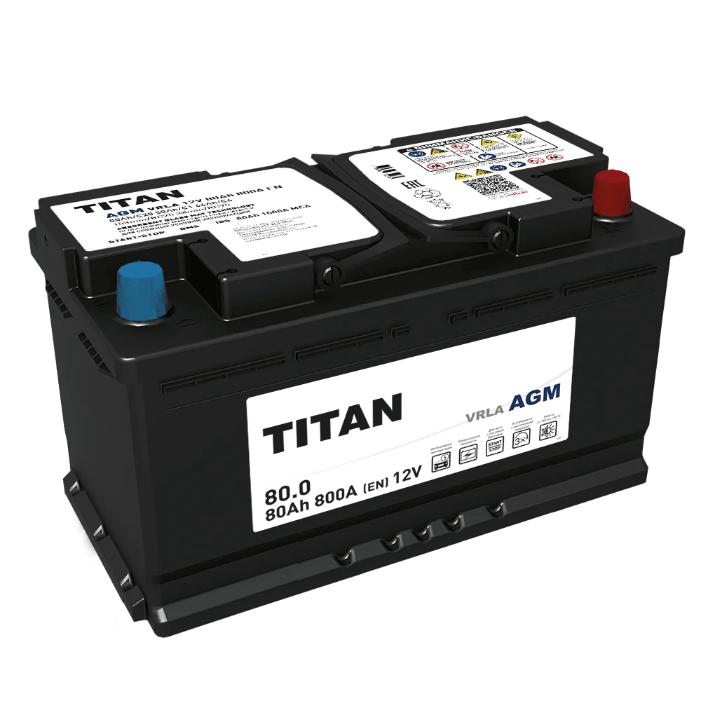 АКБ Titan 80 Ач о/п AGM 6СТ-80.0 VRLA