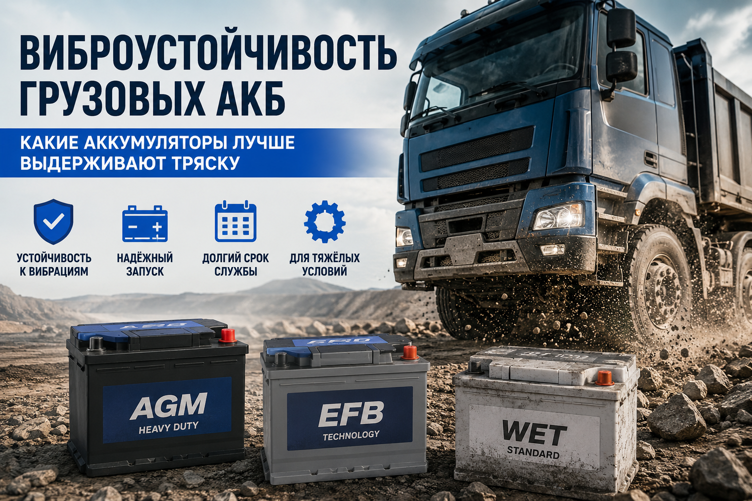 Виброустойчивые грузовые аккумуляторы: какие АКБ лучше выдерживают тряску и тяжелые условия эксплуатации Виброустойчивые грузовые аккумуляторы: какие АКБ лучше выдерживают тряску и тяжелые условия эксплуатации