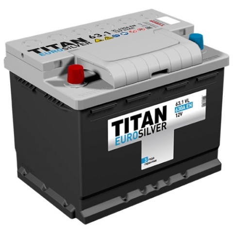 АКБ Titan Euro Silver 63 Ач о/п 6СТ-63.0 VL (kamina)