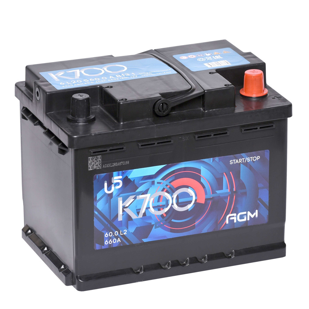 АКБ K700 AGM 60 Ач о/п