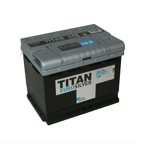 АКБ Titan Euro Silver 60 Ач о/п 6СТ-60.0 VL (низкая)