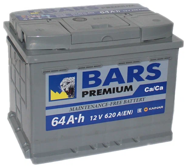 АКБ BARS Premium 64 Ач о/п 6СТ-64.0 VL
