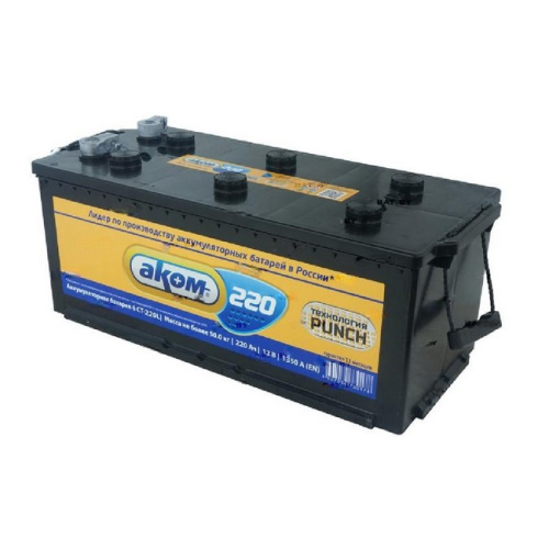 АКБ 6СТ - 220 Ач АКОМ VL болт