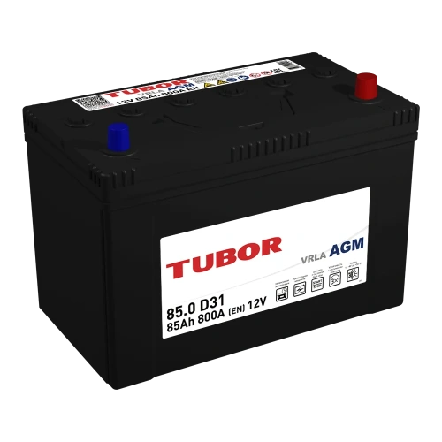 АКБ 6СТ - 85 Ач TUBOR Asia AGM VRLA Euro