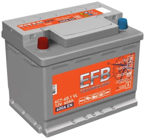 АКБ Titan EFB 60 Ач 6СТ-60.1 VL