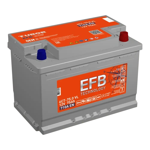 АКБ 6СТ - 75 Ач TUBOR EFB VL Euro