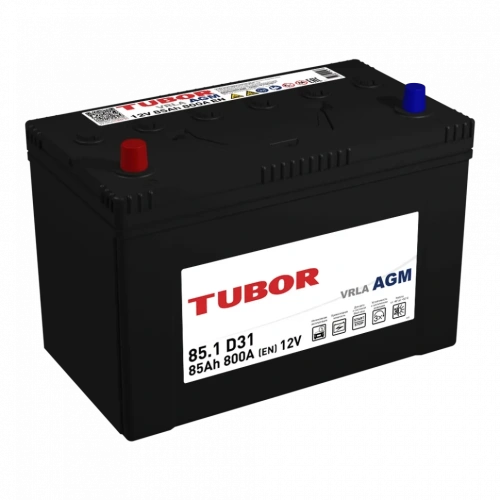 АКБ 6СТ - 85 Ач TUBOR Asia AGM VRLA