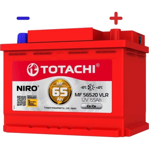 АКБ TOTACHI NIRO MF 56520 VLR  65а/ч поляр. обратная 0 (JIS L)