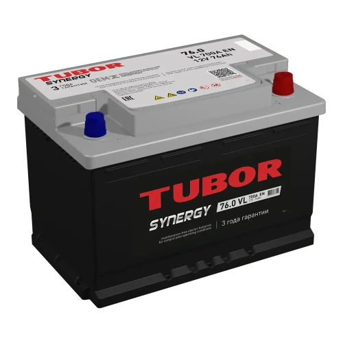 АКБ 6СТ - 76 Ач TUBOR SYNERGY VL Euro