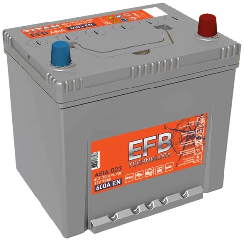 АКБ Titan Asia EFB 70 Ач о/п 6СТ-70.0 VL (D23L)