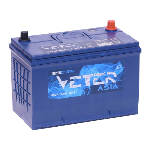 АКБ VETER NEW ASIA 100 Ач 6СТ-100.1 VL 125D31FR