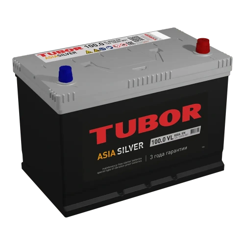 АКБ 6СТ - 100 Ач TUBOR Silver Asia VL Euro