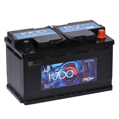 АКБ K700 AGM 80 Ач о/п