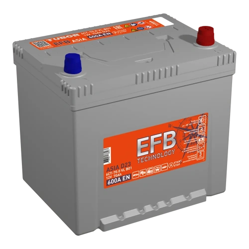 АКБ 6СТ - 70 Ач TUBOR Asia + EFB VL Euro