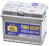 АКБ Тюмень 64 Ач о/п 6СТ-64LR Premium