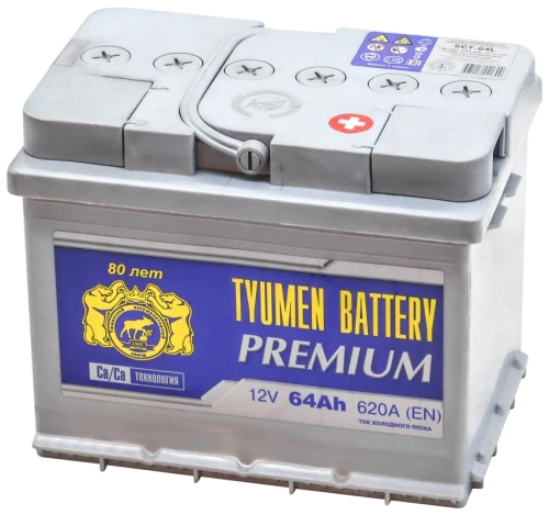 АКБ Тюмень 64 Ач 6СТ-64L Premium
