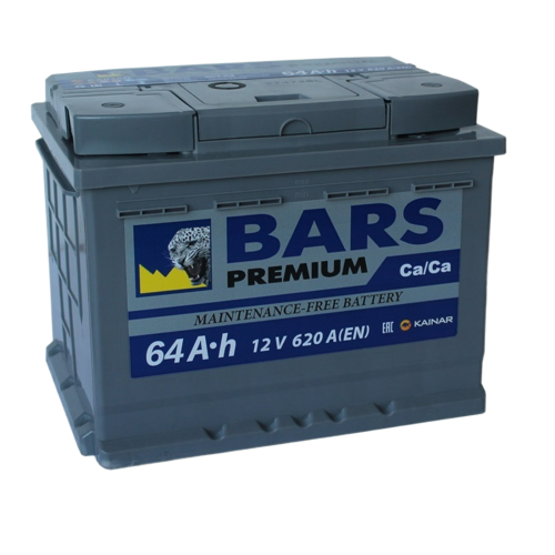 АКБ BARS Premium 64 Ач 6СТ-64.1 VL