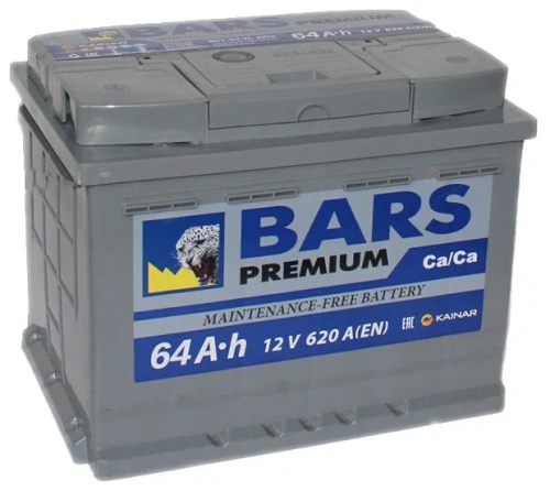 АКБ BARS Premium 64 Ач о/п 6СТ-64.0 VL