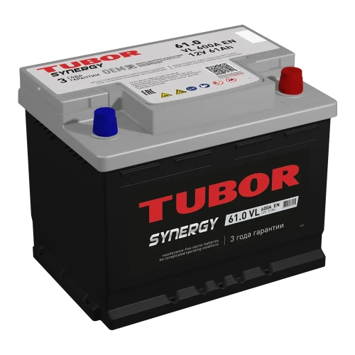 АКБ 6СТ - 61 Ач TUBOR SYNERGY VL Euro